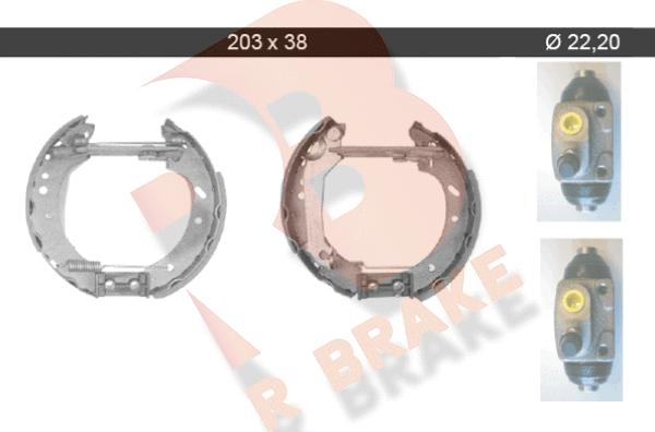 R Brake 79RBKT0026 - Комплект спирачна челюст vvparts.bg