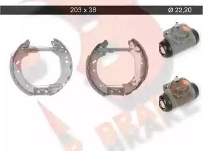 R Brake 79RBKT0021 - Комплект спирачна челюст vvparts.bg