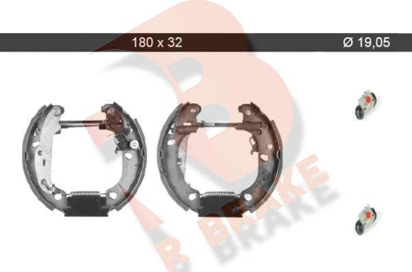R Brake 79RBKT0028 - Комплект спирачна челюст vvparts.bg