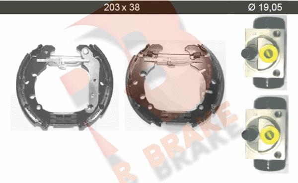 R Brake 79RBKT0023 - Комплект спирачна челюст vvparts.bg