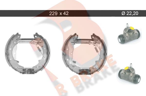 R Brake 79RBKT0074 - Комплект спирачна челюст vvparts.bg