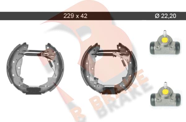 R Brake 79RBKT0075 - Комплект спирачна челюст vvparts.bg