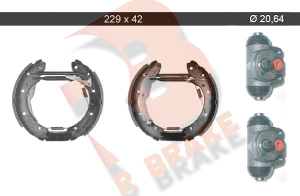 R Brake 79RBKT0070 - Комплект спирачна челюст vvparts.bg