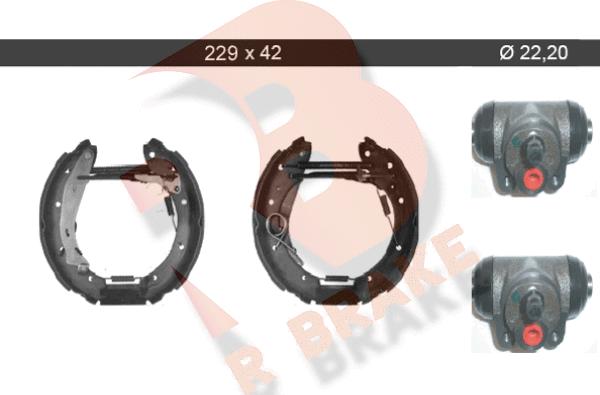 R Brake 79RBKT0071 - Комплект спирачна челюст vvparts.bg