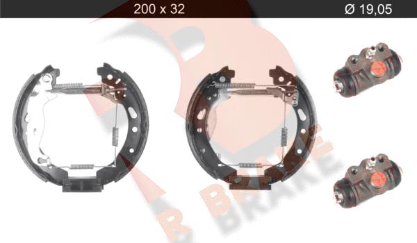 R Brake 79RBKT0145 - Комплект спирачна челюст vvparts.bg
