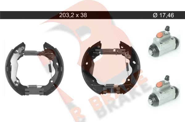 R Brake 79RBKT0146 - Комплект спирачна челюст vvparts.bg