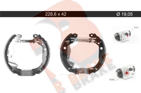 R Brake 79RBKT0140 - Комплект спирачна челюст vvparts.bg