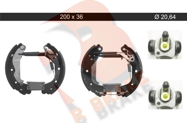 R Brake 79RBKT0141 - Комплект спирачна челюст vvparts.bg