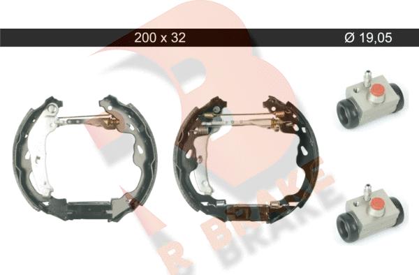 R Brake 79RBKT0109 - Комплект спирачна челюст vvparts.bg