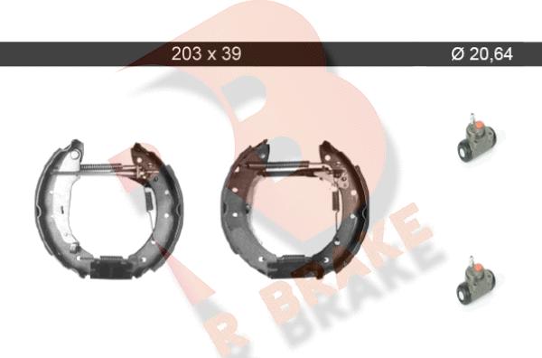 R Brake 79RBKT0104 - Комплект спирачна челюст vvparts.bg