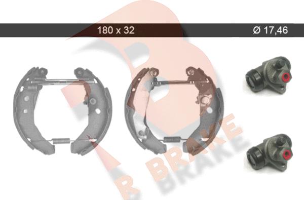 R Brake 79RBKT0101 - Комплект спирачна челюст vvparts.bg