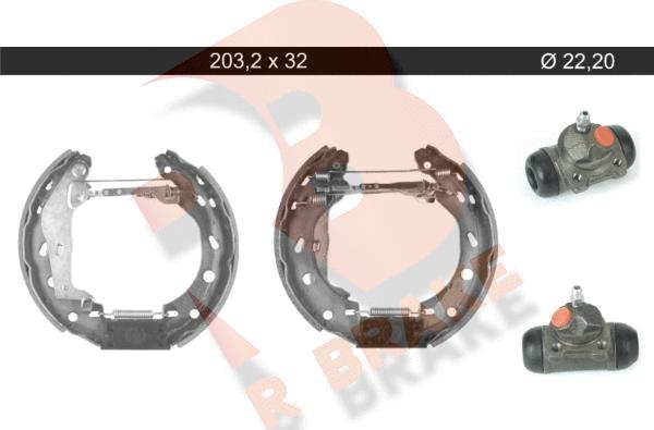 R Brake 79RBKT0112 - Комплект спирачна челюст vvparts.bg