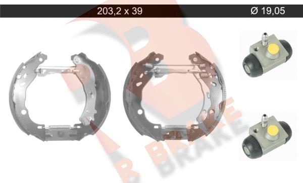 R Brake 79RBKT0117 - Комплект спирачна челюст vvparts.bg