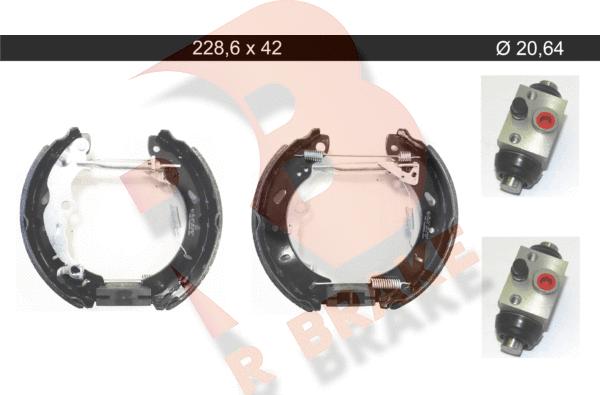 R Brake 79RBKT0130 - Комплект спирачна челюст vvparts.bg