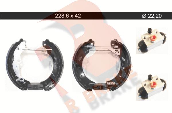 R Brake 79RBKT0129 - Комплект спирачна челюст vvparts.bg