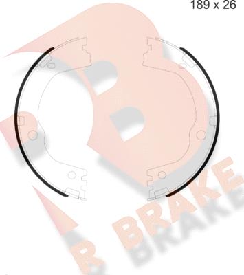 R Brake 79RBPB4054 - Комплект спирачна челюст, ръчна спирачка vvparts.bg