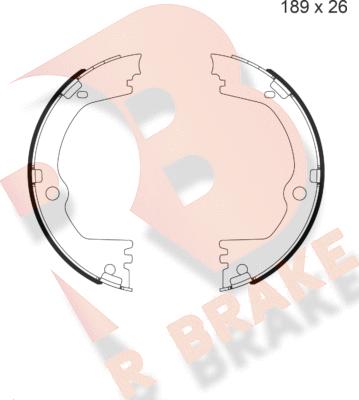 R Brake 79RBPB4056 - Комплект спирачна челюст, ръчна спирачка vvparts.bg