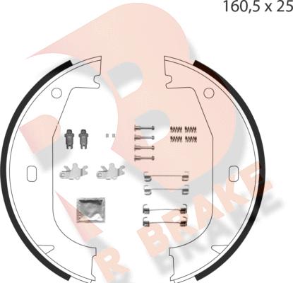 R Brake 79RBPB4000 - Комплект спирачна челюст, ръчна спирачка vvparts.bg