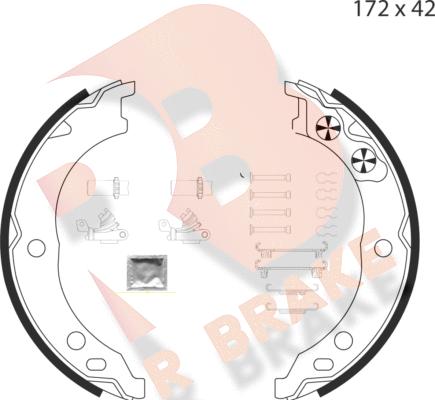 R Brake 79RBPB4019 - Комплект спирачна челюст, ръчна спирачка vvparts.bg