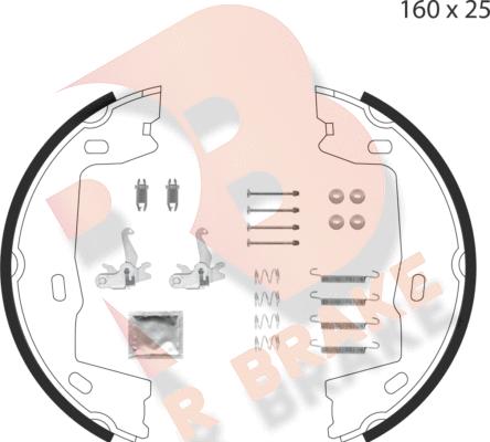 R Brake 79RBPB4021 - Комплект спирачна челюст, ръчна спирачка vvparts.bg