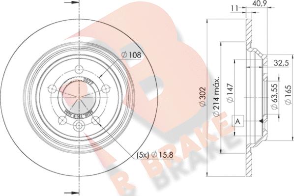 R Brake 78RBD29077 - Спирачен диск vvparts.bg