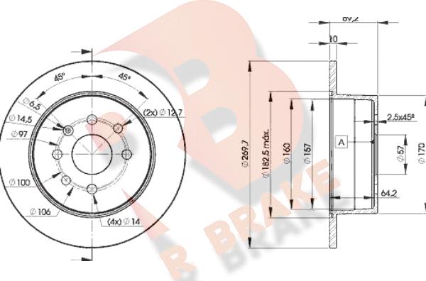 R Brake 78RBD29209 - Спирачен диск vvparts.bg