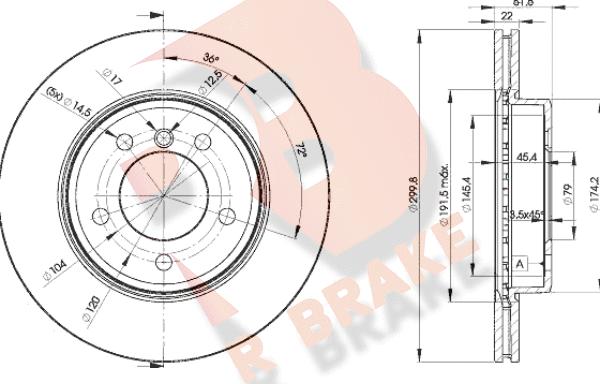 R Brake 78RBD24539 - Спирачен диск vvparts.bg