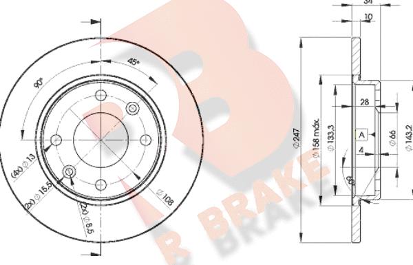 R Brake 78RBD24689 - Спирачен диск vvparts.bg