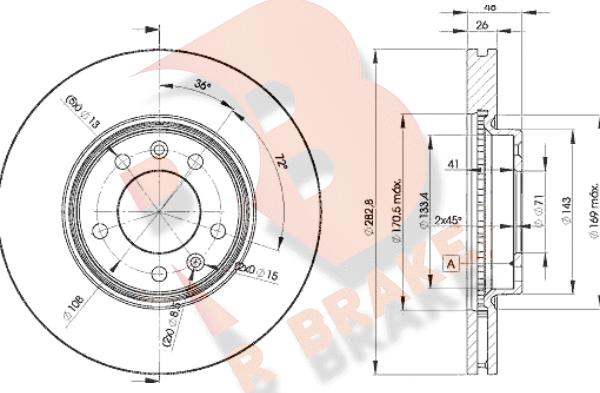 R Brake 78RBD24685 - Спирачен диск vvparts.bg