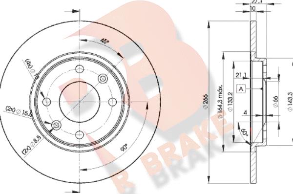 R Brake 78RBD24688 - Спирачен диск vvparts.bg