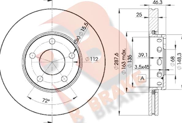 R Brake 78RBD24063 - Спирачен диск vvparts.bg