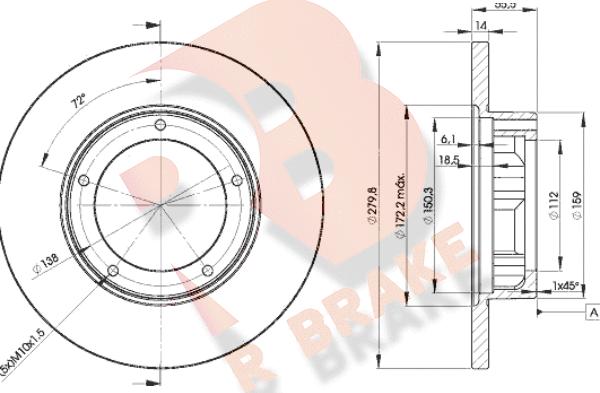 R Brake 78RBD24269 - Спирачен диск vvparts.bg