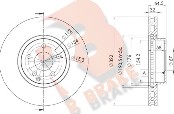 R Brake 78RBD25558 - Спирачен диск vvparts.bg