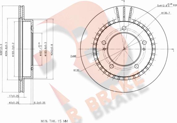 R Brake 78RBD25600 - Спирачен диск vvparts.bg