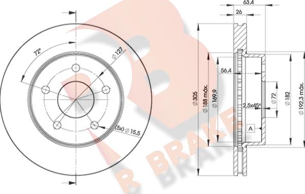 R Brake 78RBD25117 - Спирачен диск vvparts.bg