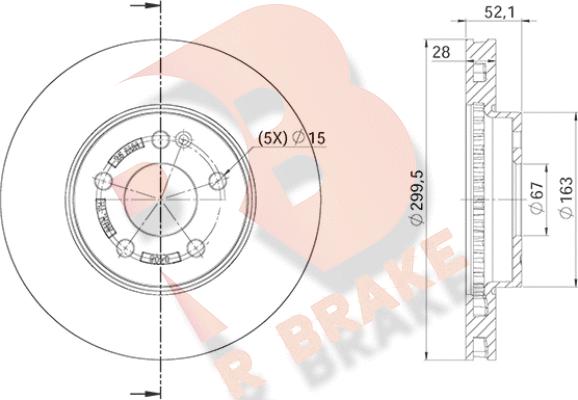 R Brake 78RBD20408 - Спирачен диск vvparts.bg