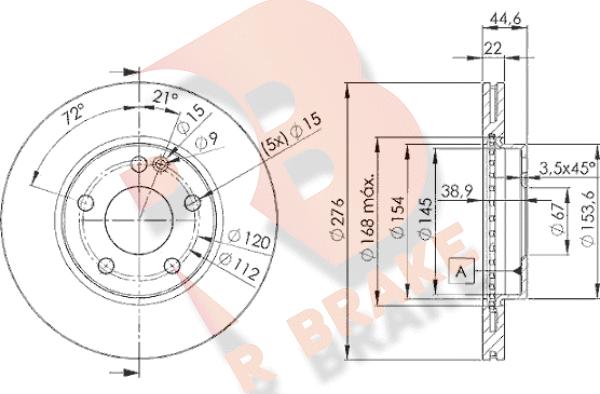 R Brake 78RBD20111 - Спирачен диск vvparts.bg