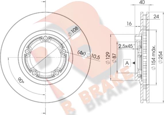 R Brake 78RBD20200 - Спирачен диск vvparts.bg