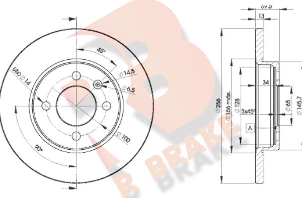 R Brake 78RBD23392 - Спирачен диск vvparts.bg