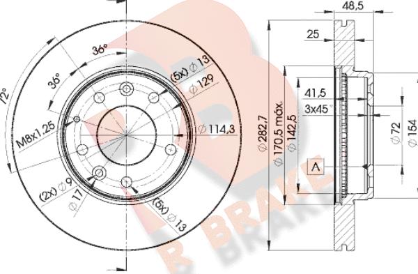 R Brake 78RBD23269 - Спирачен диск vvparts.bg