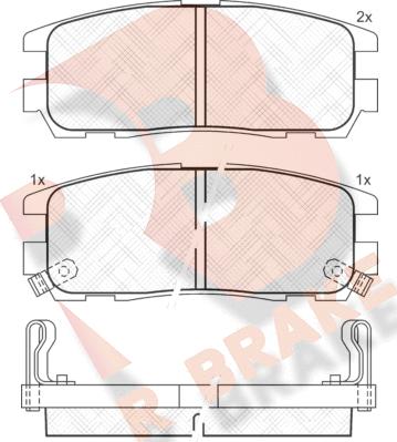 R Brake RB0991 - Комплект спирачно феродо, дискови спирачки vvparts.bg