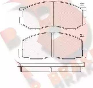 R Brake RB0523 - Комплект спирачно феродо, дискови спирачки vvparts.bg