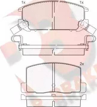 R Brake RB0656 - Комплект спирачно феродо, дискови спирачки vvparts.bg