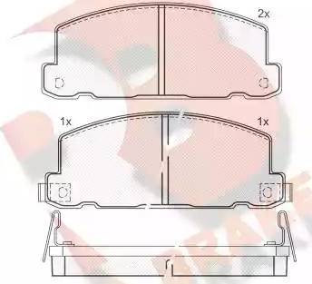 R Brake RB0610 - Комплект спирачно феродо, дискови спирачки vvparts.bg