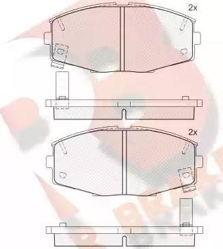 R Brake RB0617 - Комплект спирачно феродо, дискови спирачки vvparts.bg