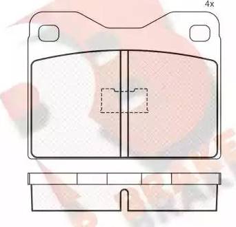 R Brake RB0181 - Комплект спирачно феродо, дискови спирачки vvparts.bg