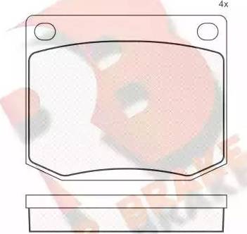 R Brake RB0176 - Комплект спирачно феродо, дискови спирачки vvparts.bg