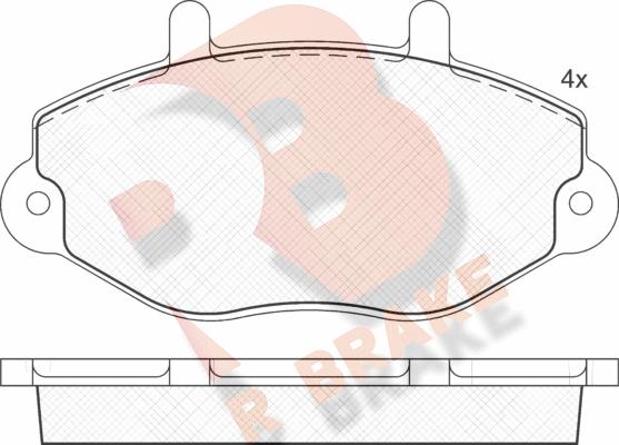 R Brake RB0897 - Комплект спирачно феродо, дискови спирачки vvparts.bg