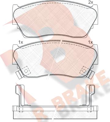 R Brake RB0882 - Комплект спирачно феродо, дискови спирачки vvparts.bg