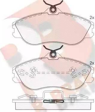 R Brake RB0871 - Комплект спирачно феродо, дискови спирачки vvparts.bg